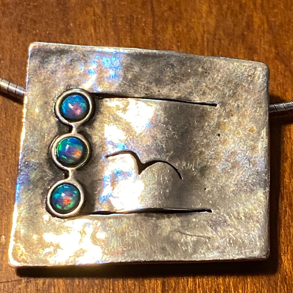 SILPADA Handcrafted Opal Beads 925 Sterling Silver Necklace 16"